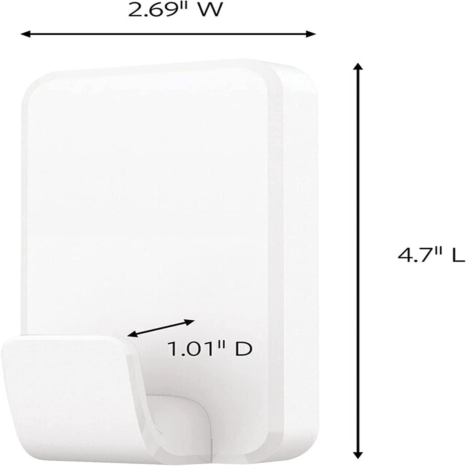 Command 15 Lb XL Heavyweight Wall Hook. Damage Free Hanging Wall Hook with Adhesive Strips. Heavy Duty Single Wall Hook for Hanging Back to School Organizers. 2 White Hooks and 8 Strips - Image 2