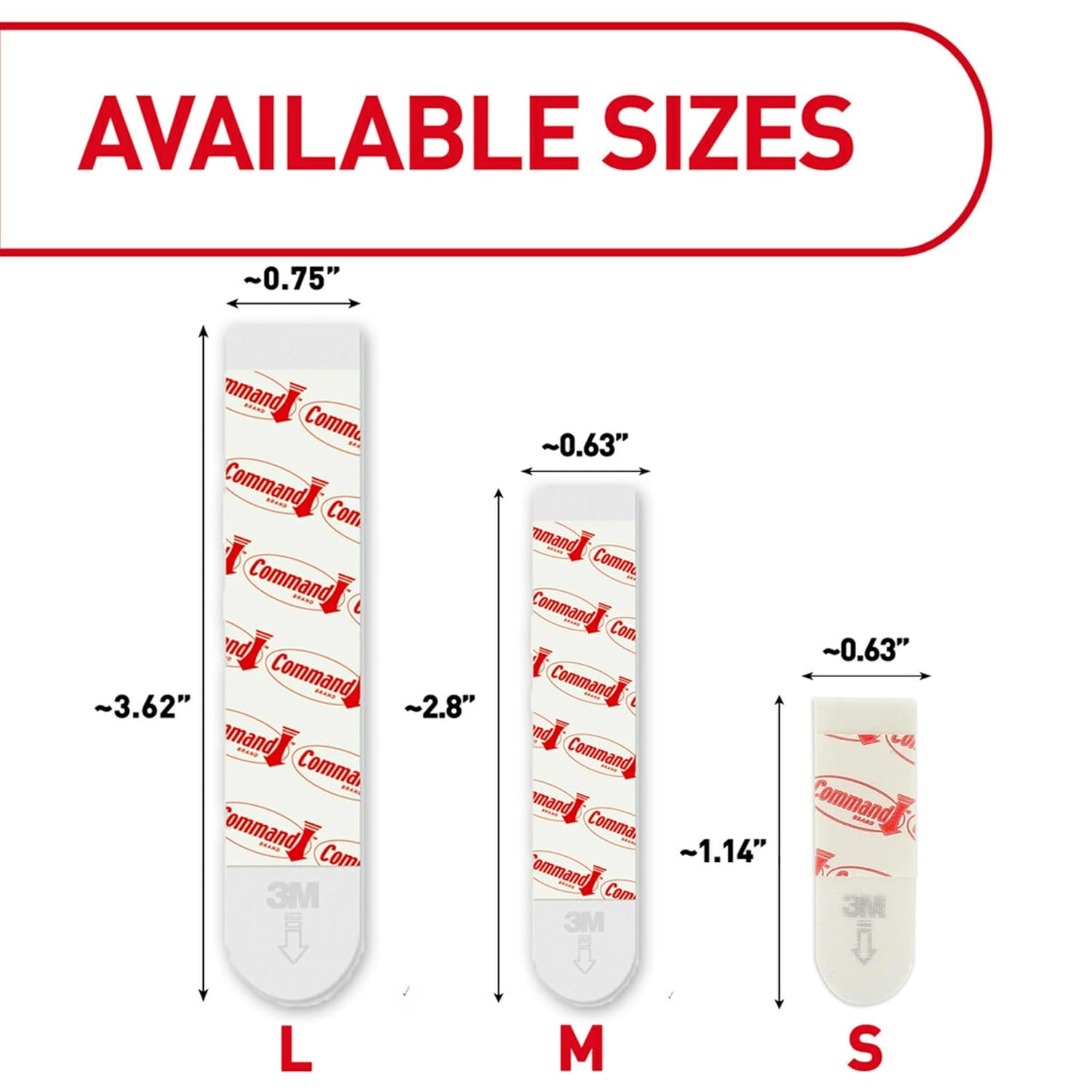 Command Indoor Large Replacement Strips. 20 Strips. Damage-Free Wall Hanging. Re-Hang Large Hooks for Home and Wall Decor. Holds up to 5 lb. White Adhesive - Image 9