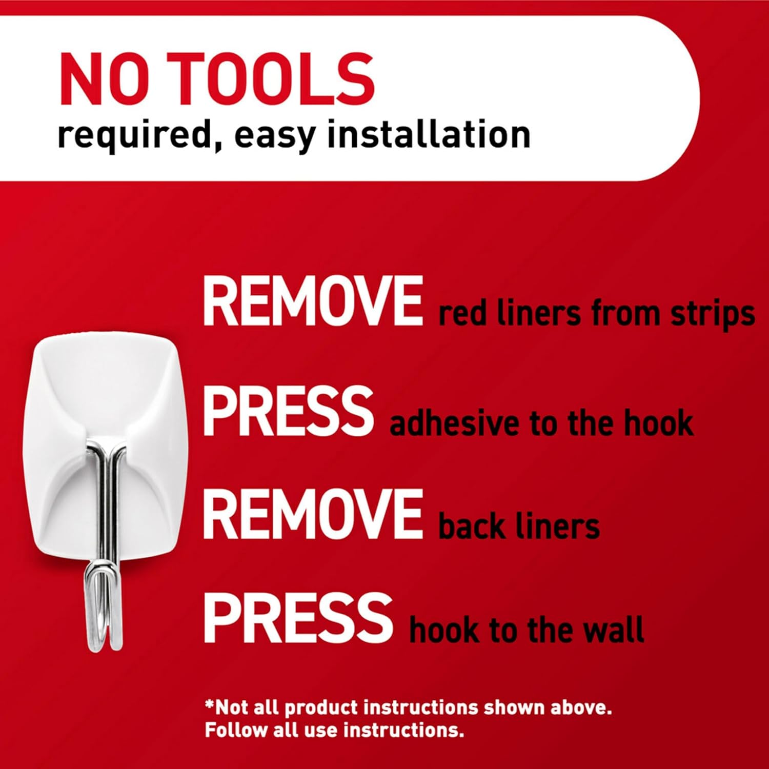 Command Small Wire Toggle Hooks. 16 Hooks and 24 Strips. Damage-Free Hanging Wall Hook with Adhesive. No Tools Required. Great for Home. Kitchen. and Office Organization. Holds up to 0.5 lb - Image 6