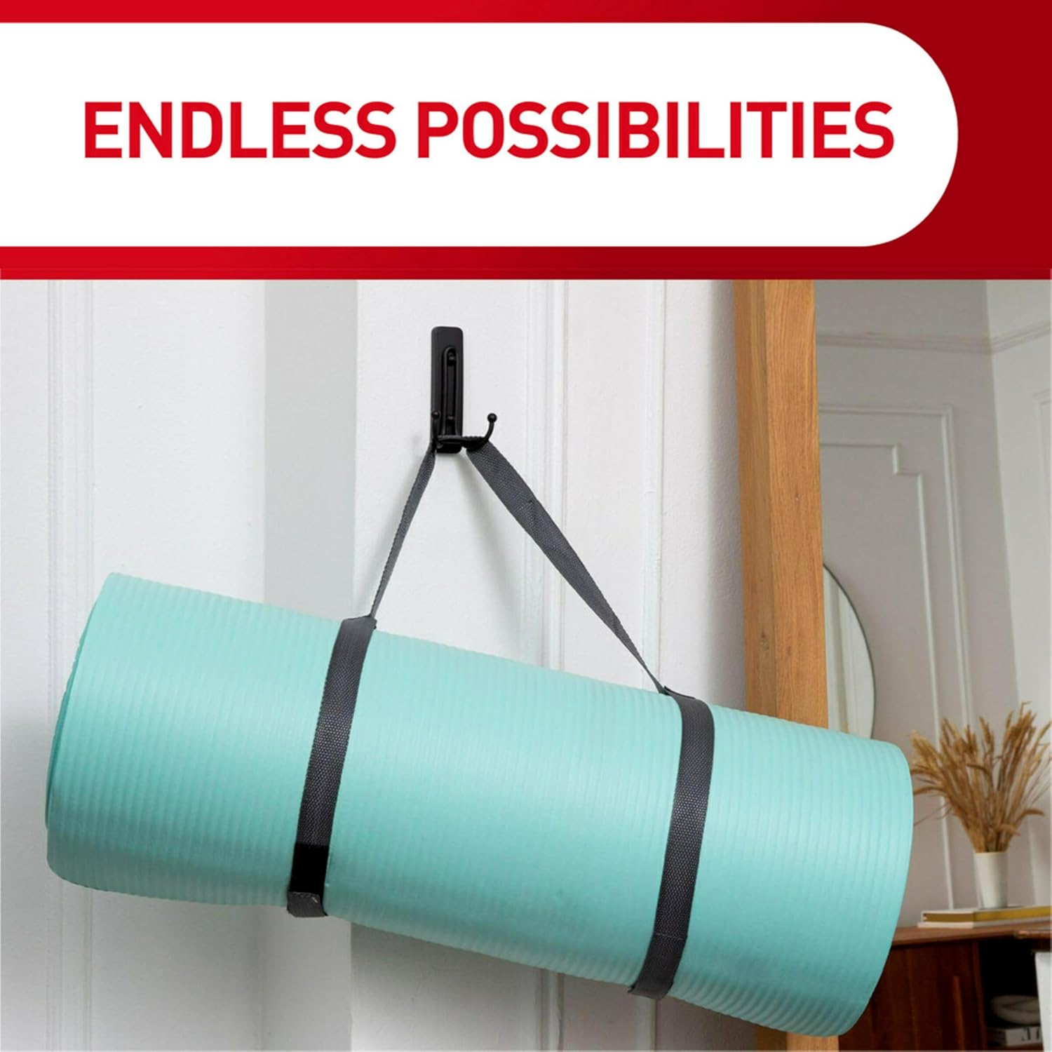 Command Indoor Large Replacement Strips. 20 Strips. Damage-Free Wall Hanging. Re-Hang Large Hooks for Home and Wall Decor. Holds up to 5 lb. White Adhesive - Image 6
