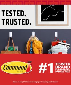 Alternative view of Command Indoor Large Replacement Strips. 20 Strips. Damage-Free Wall Hanging. Re-Hang Large Hooks for Home and Wall Decor. Holds up to 5 lb. White Adhesive